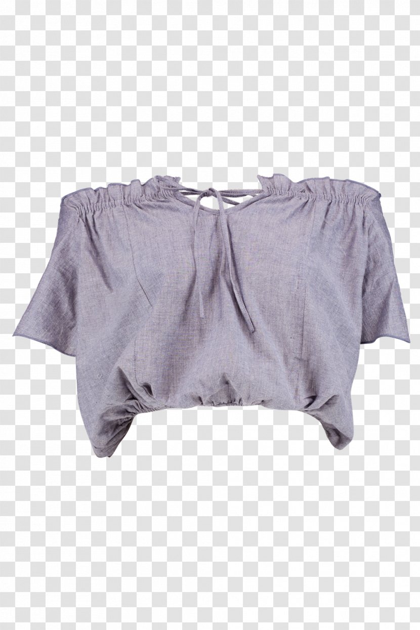 Sleeve Shoulder Blouse Outerwear - Purple Transparent PNG