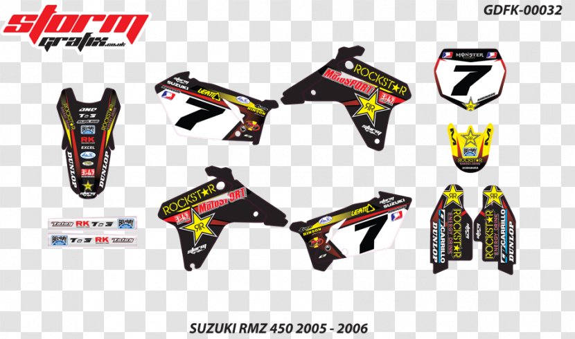 Suzuki RM-Z 450 Motorcycle Motocross Transparent PNG