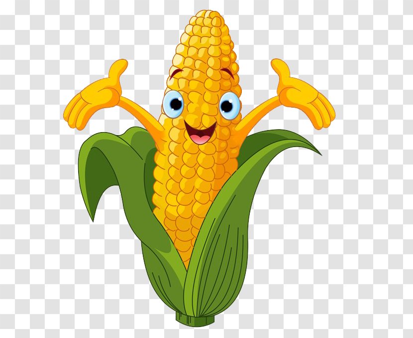 Corn On The Cob Maize Sweet Cartoon - Popcorn Transparent PNG
