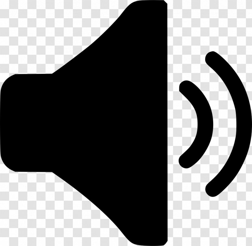 Loudspeaker Sound Button - Silhouette Transparent PNG