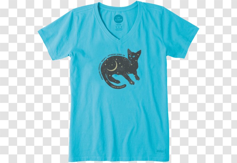 T-shirt Clothing Sleeve Neckline - Tshirt - Space Cat Transparent PNG