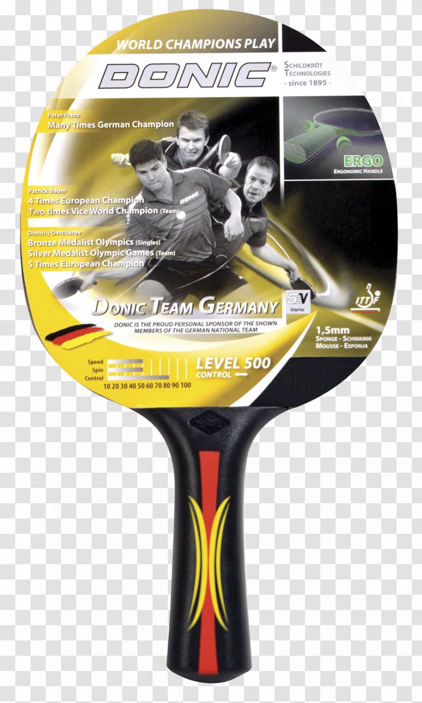 Racket Ping Pong Donic International Table Tennis Federation Transparent PNG