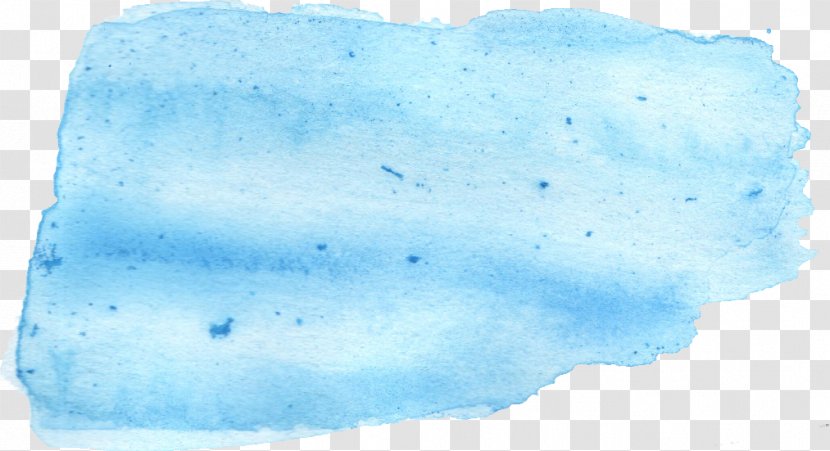 Blue Turquoise Water Sky Ice - Watercolor Transparent PNG