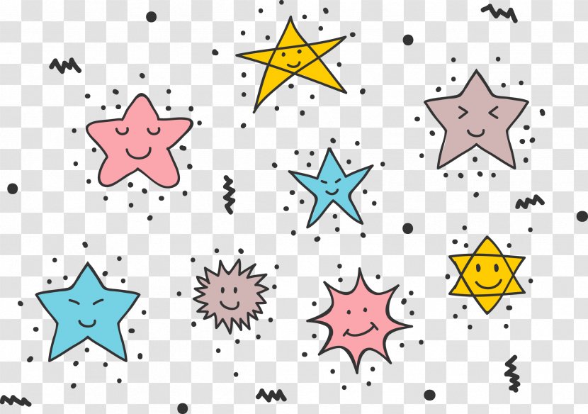 Star Drawing Illustration - Pink - Painted Stars Transparent PNG