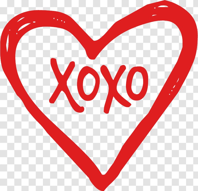 XOXO Heart. - Watercolor - Frame Transparent PNG