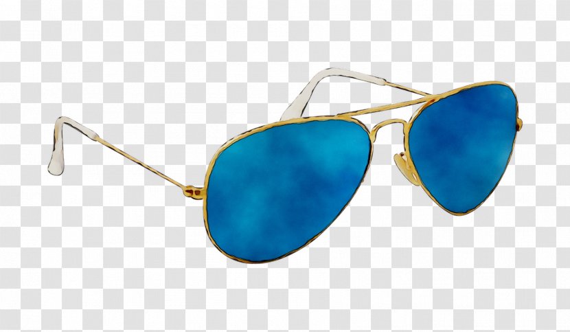 Ray-Ban Aviator Flash Sunglasses Classic - Azure Transparent PNG