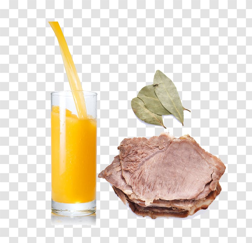 Orange Juice Beef Noodle Soup Meat Food - Pie - And Transparent PNG