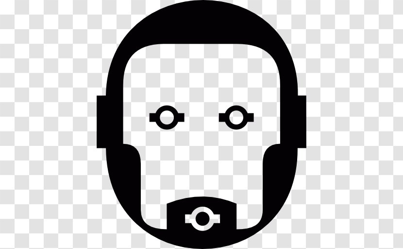 Robot - Facial Expression - Black And White Transparent PNG