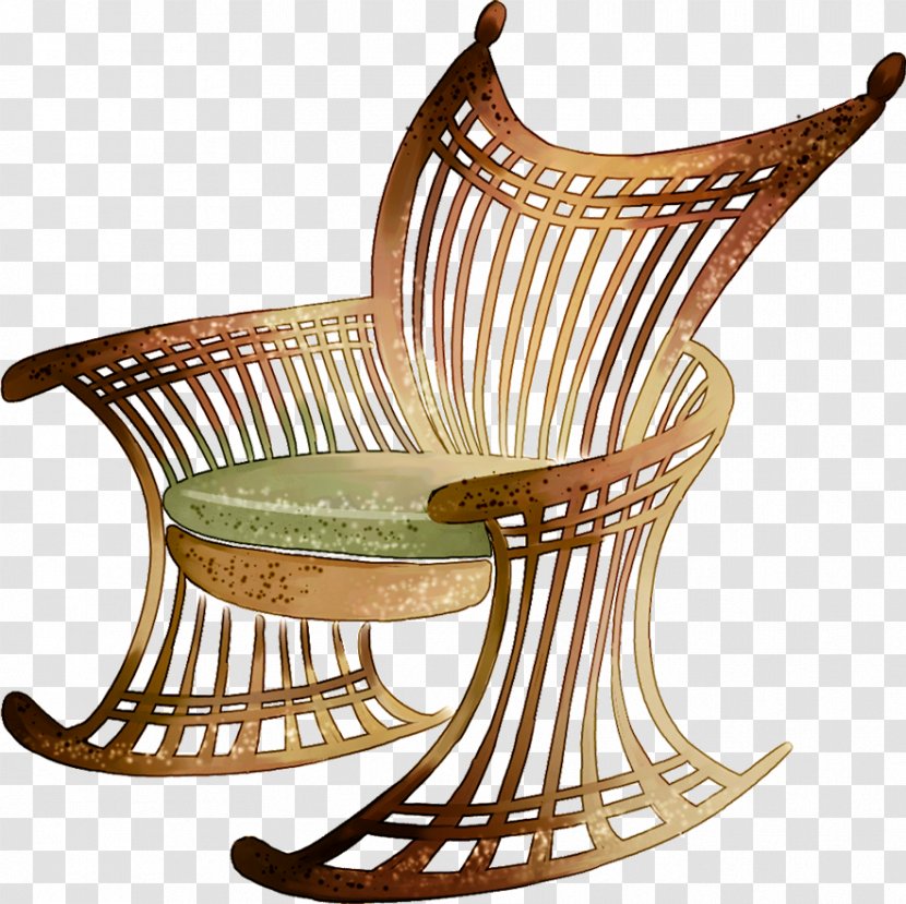 Chair Illustration - Furniture - Lovely Illustrator Classical Rattan Transparent PNG
