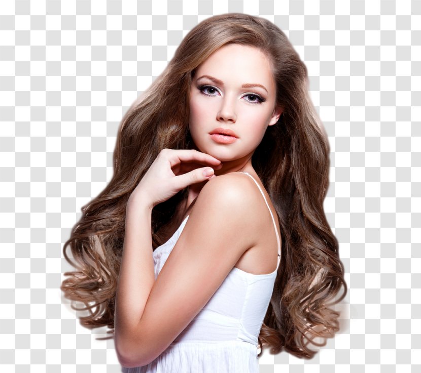 Beauty Parlour Model Cosmetics - Brown Hair Transparent PNG