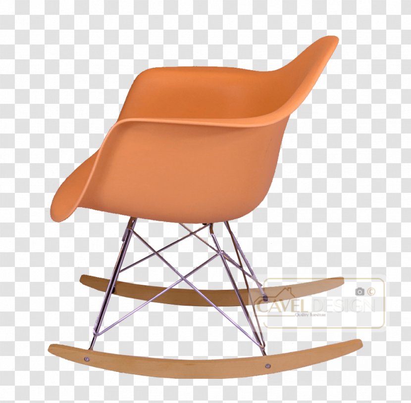 Rocking Chairs Eames Lounge Chair Wood Fiberglass Armchair - Peach Transparent PNG