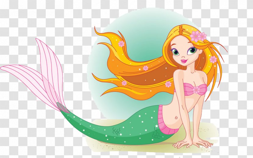 Cartoon Mermaid Clip Art - Mythical Creature Transparent PNG