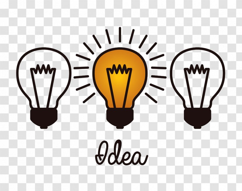 Idea Incandescent Light Bulb Cartoon Lamp Transparent PNG
