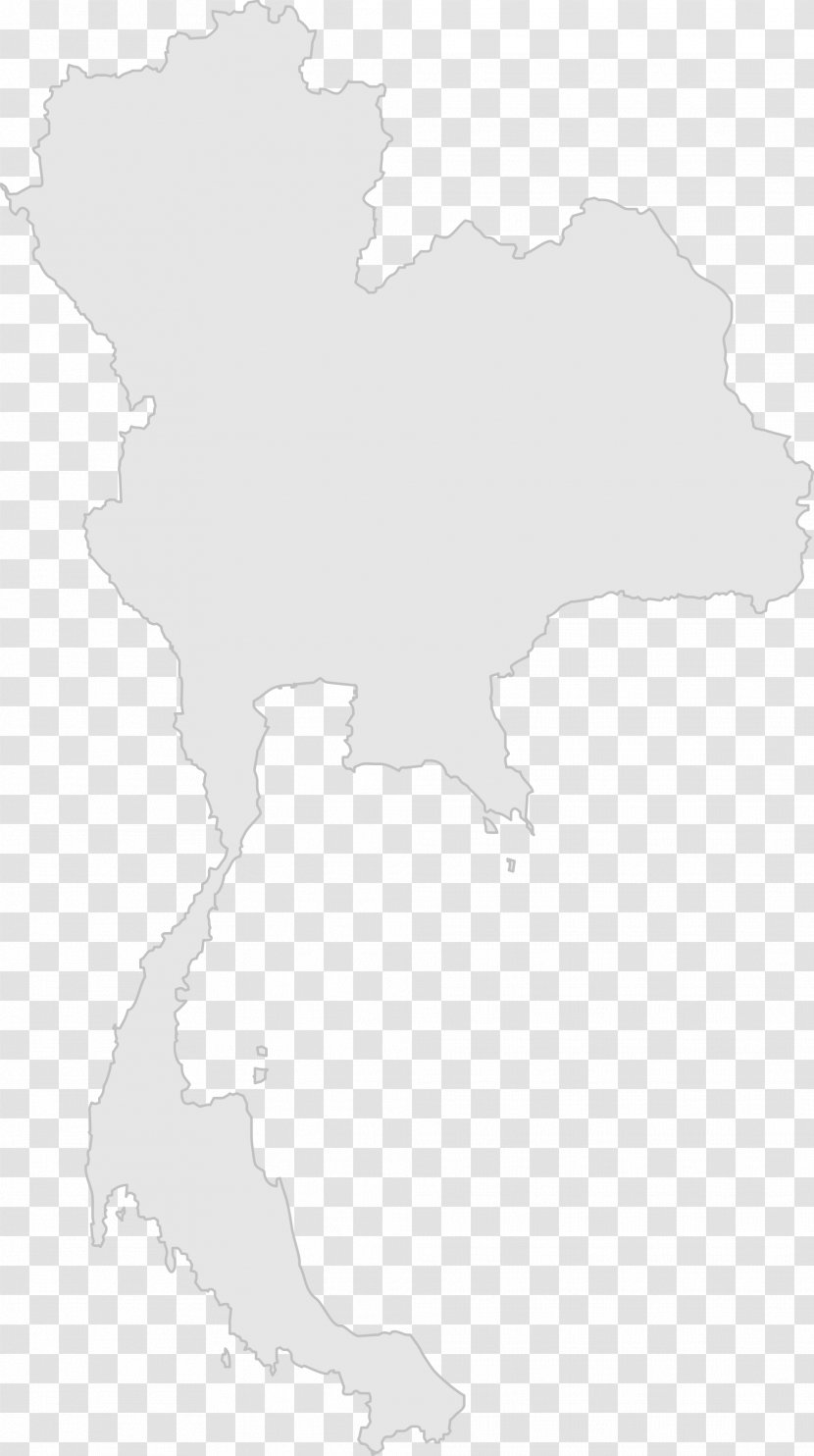 Thailand Map - Wikimedia Commons Transparent PNG