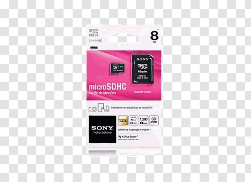 MicroSD Flash Memory Cards Secure Digital SanDisk Sony - Sdhc Transparent PNG
