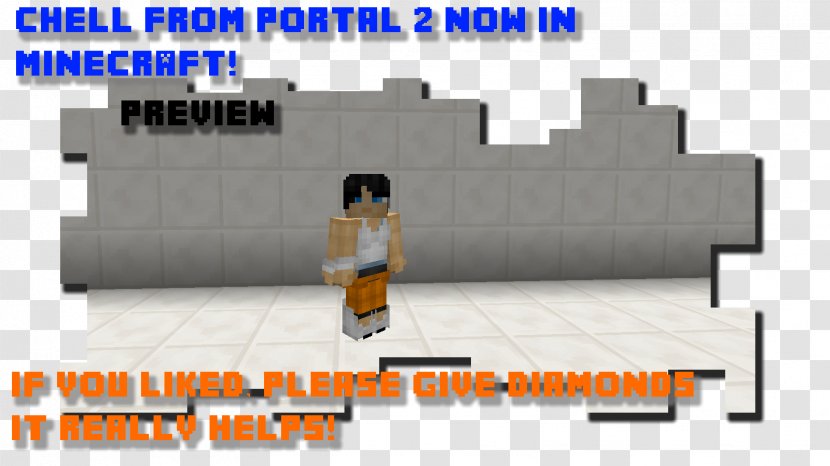 Minecraft: Pocket Edition Portal 2 Chell - Electronic Component - Female Transparent PNG