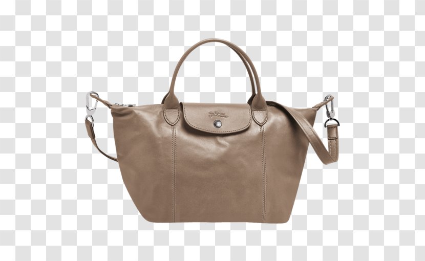 Tote Bag Longchamp Le Pliage Cuir Leather Pouch Metis Shoulder - Beige Transparent PNG