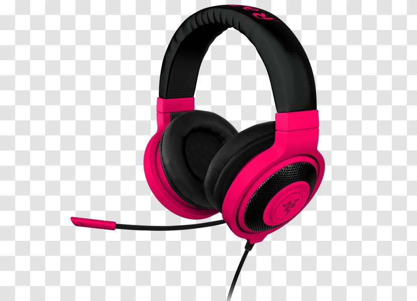 Razer Kraken Pro 7.1 Chroma Headphones Inc. Headset - 71 - Gaming Red Transparent PNG