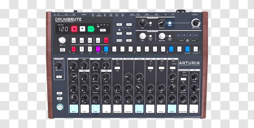 Arturia DrumBrute Impact Drum Machine KeyLab 88 BE - Silhouette Transparent PNG