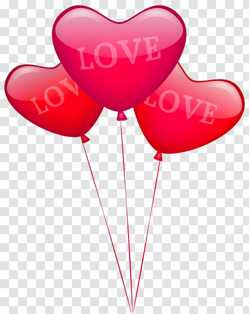 Heart Balloon Clip Art - Greeting Note Cards - Happy Valentines Day Transparent PNG