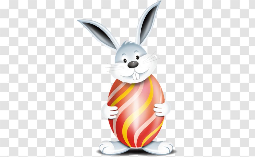 Easter Bunny Red Egg Icon - Symbol - HD Transparent PNG