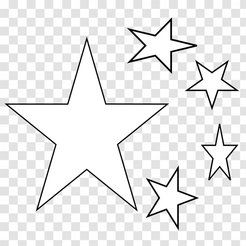 Drawing Coloring Book Black And White Clip Art - Five Star Cliparts Transparent PNG