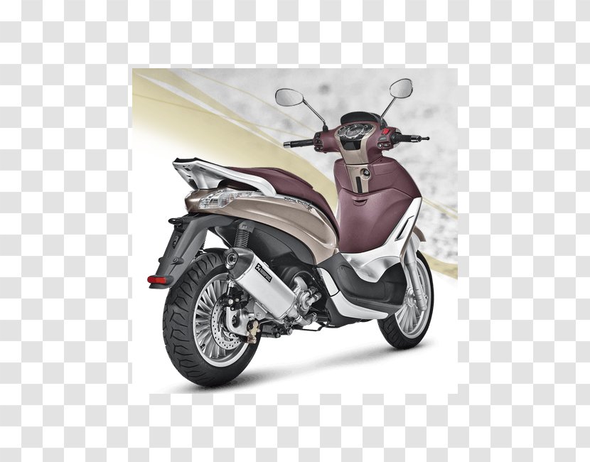 Piaggio Exhaust System Scooter Akrapovič Motorcycle - Akrapovi%c4%8d Transparent PNG
