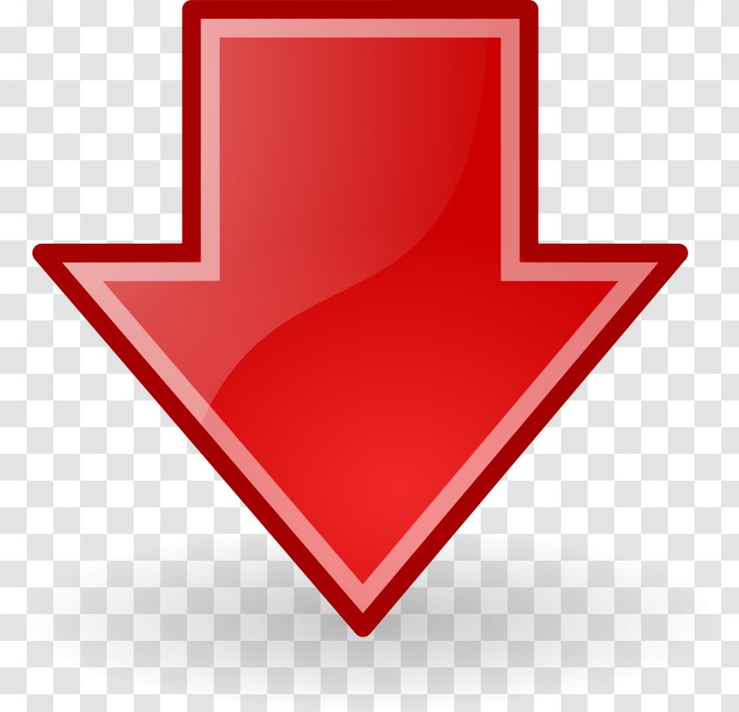 Arrow Red Clip Art - Pixabay - Down Transparent Transparent PNG
