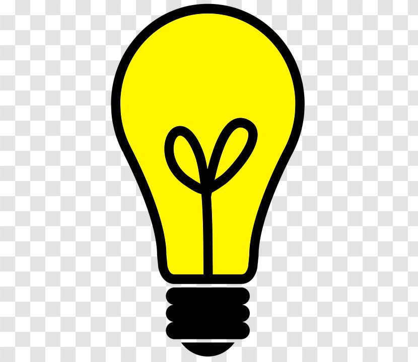 Light Bulb Cartoon - Yellow - Symbol Transparent PNG