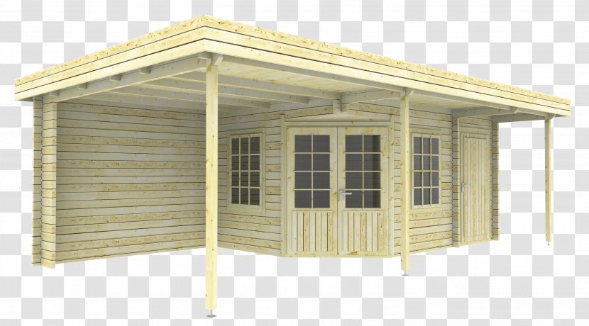 Shed Log Cabin Flat Roof Veranda - Structure - House Transparent PNG