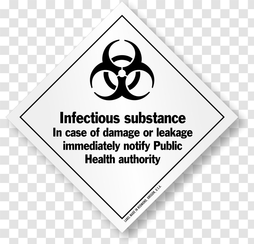 Dangerous Goods Paper Label UN Number Toxicity - Text - Hazmat Class 6 Toxic And Infectious Substances Transparent PNG