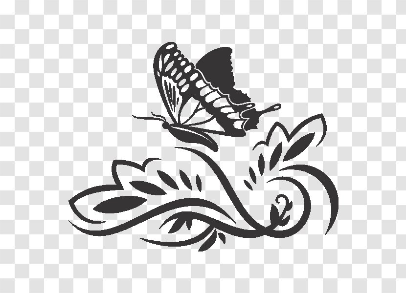 Wall Decal Sticker Foil Image - Moths And Butterflies - Kwiat Tattoo Transparent PNG