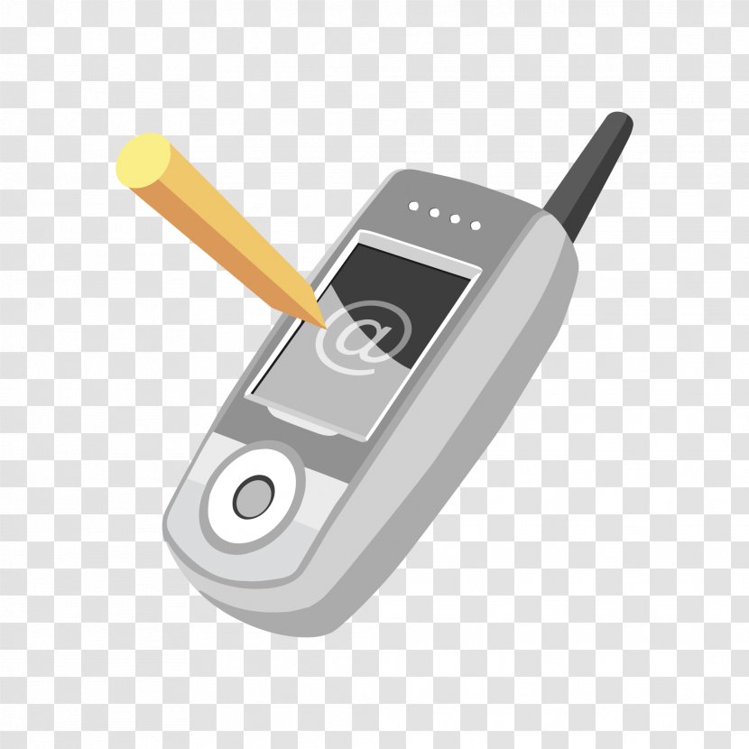 Wireless Telephone - Vector Retro Phone Transparent PNG