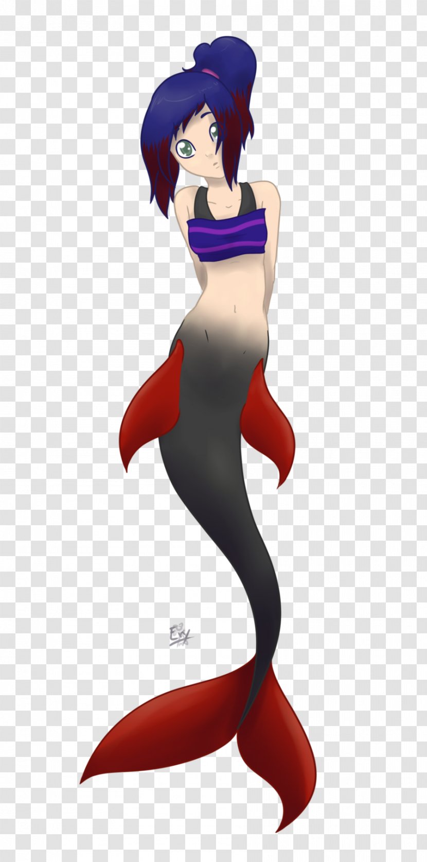 Mermaid Illustration Cartoon Figurine - Shark Woman Transparent PNG