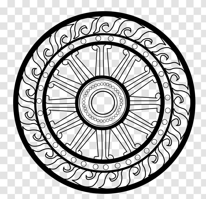 Clip Art - Rim - Wheel Of Dharma Transparent PNG