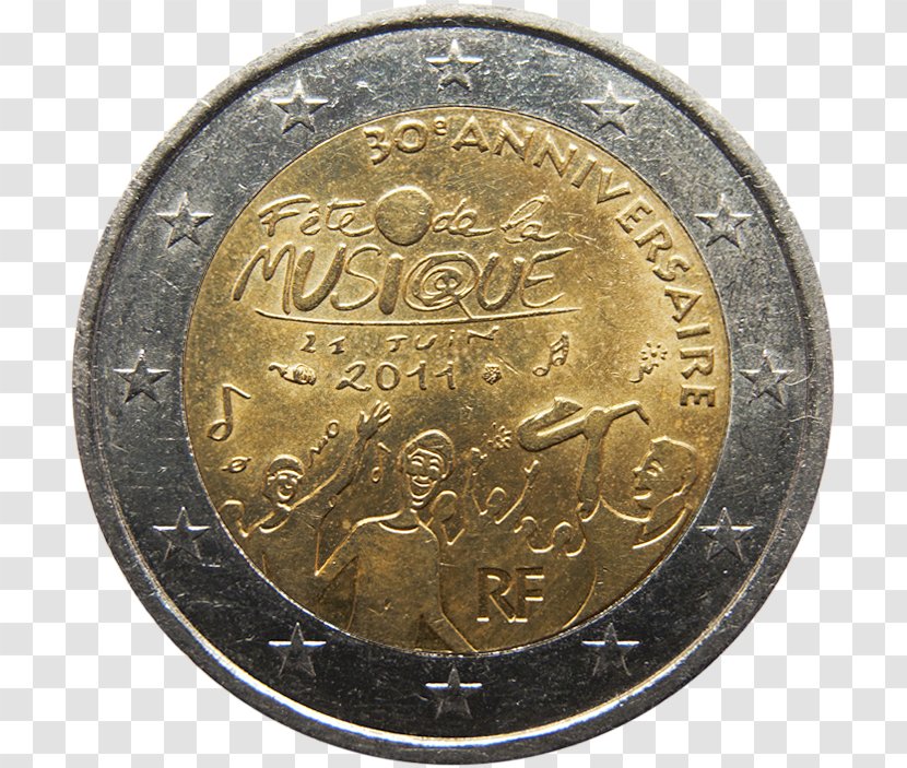 2 Euro Commemorative Coins Coin - Commemoration Transparent PNG