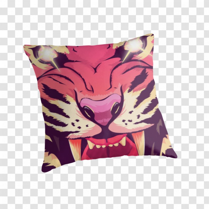 Tiger Throw Pillows Cushion Miss - Pink M - Angry Transparent PNG