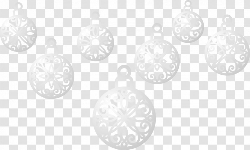 White Brand Black Pattern - And - Silver Christmas Ornaments Transparent PNG