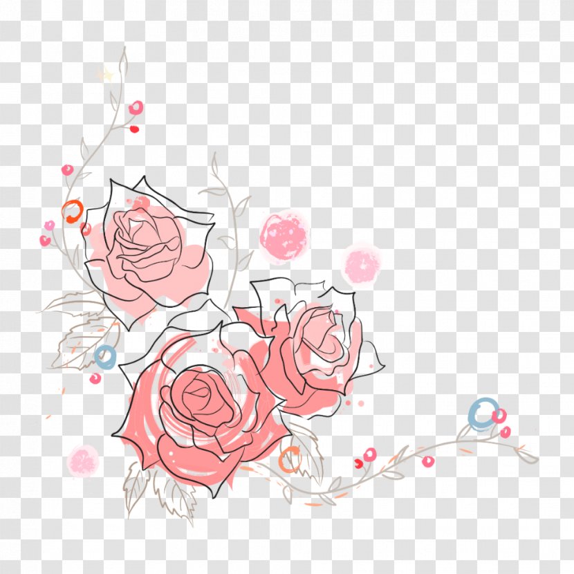 Watercolor Painting Drawing - Heart - Blooming Ink Sticks Transparent PNG