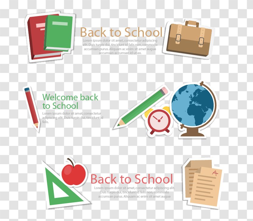 Paper Web Banner School - Brand - Book Bag Globe Transparent PNG