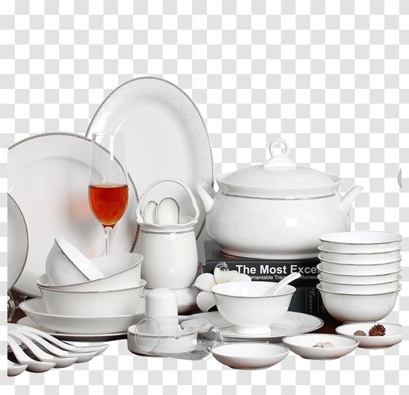 Porcelain Ceramic Bowl Tableware Jingdezhen - Dinnerware Set - Plate Transparent PNG