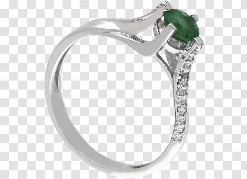 Ring Emerald Silver Product Design Platinum - Gold Settings Without Stones Transparent PNG