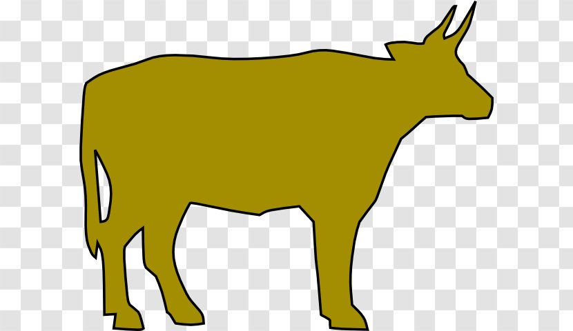 Beef Cattle Calf Clip Art - Fauna - Cow Silhouette Transparent PNG