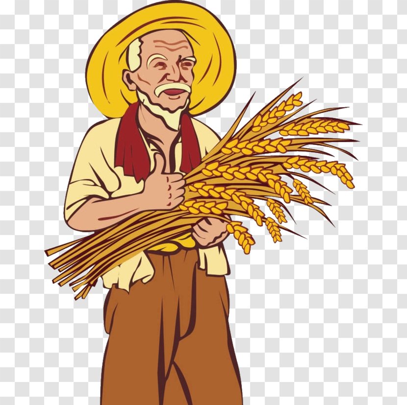 Farmer Agriculture Clip Art - Wheat Straw Transparent PNG