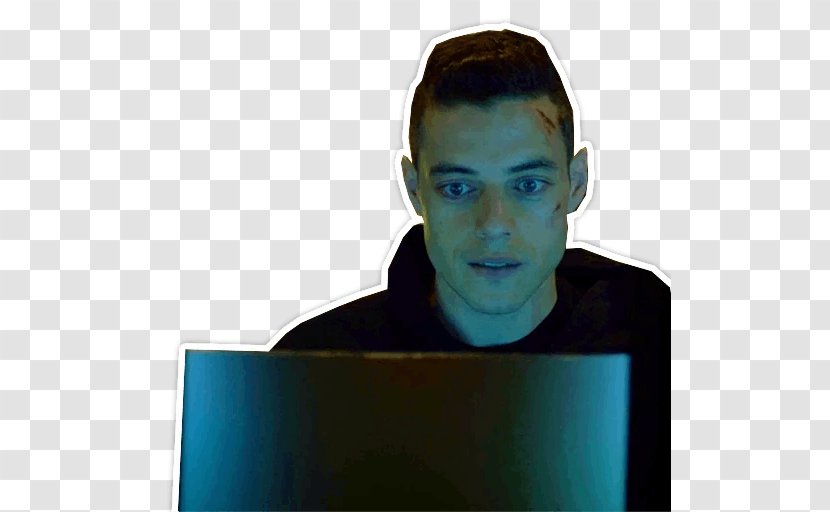 Rami Malek Mr. Robot Telegram Sticker - Audio Equipment - Mr.robot Transparent PNG