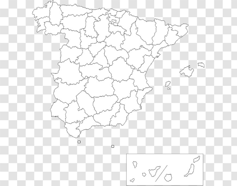 Provinces Of Spain Blank Map Globe - Autonomous Communities Transparent PNG