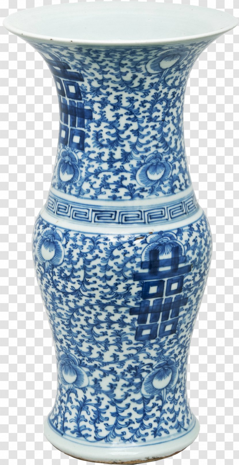 Blue And White Pottery Vase Chinese Ceramics Porcelain - Glass Transparent PNG
