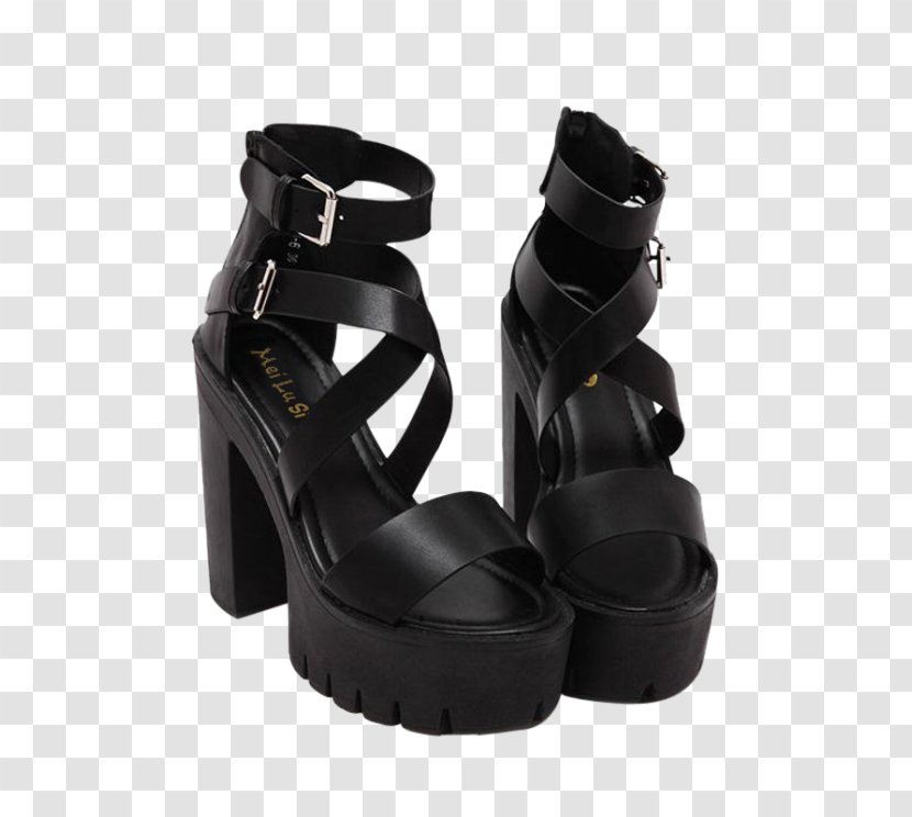 Sandal Boot Strap Zipper Shoe - Highheeled - Clothes Transparent PNG