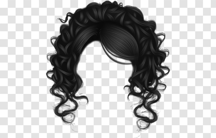 Hairstyle Wig Afro-textured Hair - Black And White Transparent PNG
