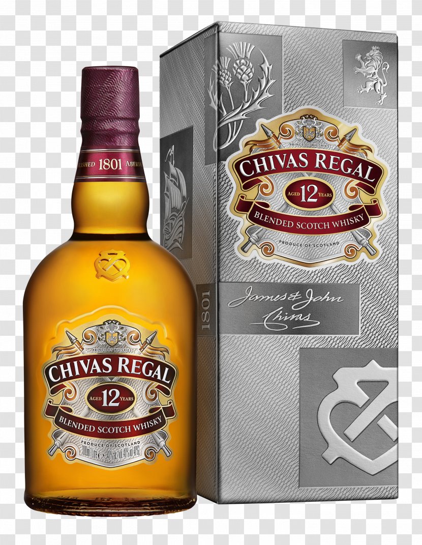 Chivas Regal Scotch Whisky Blended Whiskey Grain - Alcoholic Beverage - Distilled Transparent PNG